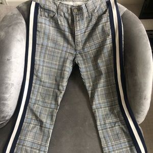 MOTHER plaid with pin stripe pant